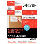 （まとめ）エーワン ラベルシール[プリンタ兼用]再生紙・ホワイト A4 4面 105×148.5mm 31312 1冊(100シート) 【×2セット】