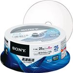 （まとめ）ソニー データ用BD-R 25GB1-6倍速 ホワイトワイドプリンタブル スピンドルケース 25BNR1DCPP6 1パック(25枚) 【×2セット】