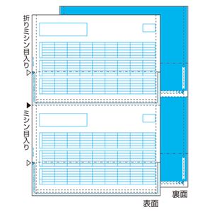 （まとめ）ヒサゴ 給与明細書 (密封式) A4タテ裏地紋 2面 OP1172T 1箱(100枚) 【×2セット】