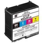 （まとめ）エコリカ リサイクルインクカートリッジ[エプソン:ICCL81互換] ECI-E81CL 1個 【×2セット】