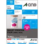 （まとめ）エーワン ラベルシール[インクジェット]ツヤ消しフィルム・透明 A4 ノーカット 28794 1冊(30シート) 【×2セット】