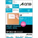 エーワン ラベルシール[インクジェット]マット紙・ホワイト A4 4面 105×148.5mm 61204 1冊(100シート)