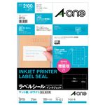 エーワン ラベルシール[インクジェット]マット紙・ホワイト A4 21面 70×42.3mm 28924 1冊(100シート)