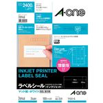 エーワン ラベルシール[インクジェット]マット紙・ホワイト A4 24面 66×33.9mm 四辺余白付 28948 1冊(100シート)
