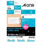 エーワン ラベルシール[インクジェット]マット紙・ホワイト A4 10面 89×48mm 四辺余白付 角丸 28912 1冊(100シート)