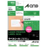 エーワン レーザープリンタラベルマット紙・ホワイト A4 18面 63.5×46.5mm 四辺余白付 角丸 28370 1冊(100シート)
