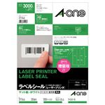 エーワン レーザープリンタラベルマット紙・ホワイト A4 30面 53.3×25.4mm 四辺余白付 角丸 31146 1冊(100シート)