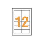 ライオン事務器 LPタックラベル A4判42×86mm LP-212 1パック(1200片:12片×100シート)