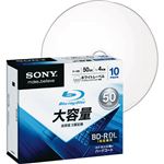 ソニー データ用BD-R DL 50GB1-4倍速対応 ホワイトワイドプリンタブル 5mmスリムケース 10BNR2DCPS4 1パック(10枚)