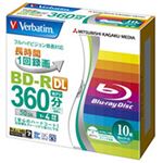 バーベイタム 録画用BD-R DL50GB 1-4倍速 ホワイトワイドプリンタブル 5mmスリムケース VBR260YP10V1 1個(10枚)