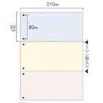 TANOSEE スマイル用LBP用紙A4汎用カラー 3分割 6穴 1セット(1000枚:500枚×2箱)
