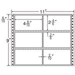 東洋印刷 ナナフォーム 連続ラベルMタイプ 11×9インチ 6面 122×68mm 荷札サイズ 横2縦3ミシン入 M11B 1箱(500折)
