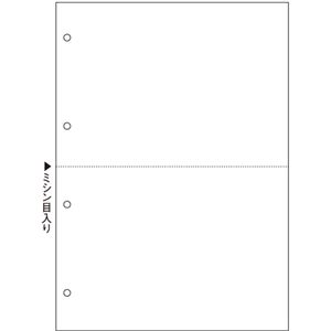TANOSEEマルチプリンタ帳票(FSC森林認証紙) A4白紙 2面4穴 1セット(1000枚:500枚×2箱)