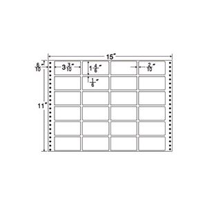 東洋印刷 ナナフォーム 連続ラベルMタイプ 15×11インチ 24面 84×42mm MT15T 1箱(500折)