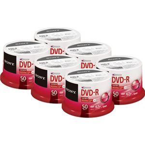 ソニー データ用DVD-R 4.7GB1-16倍速 ホワイトワイドプリンタブル スピンドルケース 50DMR47TPP1セット(300枚:50枚×6パック)