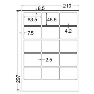 東洋印刷 ナナクリエイトカラーレーザープリンタ用光沢ラベル A4 15面 63.5×46.6mm 四辺余白付 SCL-31箱(400シート:80シート×5冊)