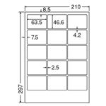 東洋印刷 ナナクリエイトカラーレーザープリンタ用光沢ラベル A4 15面 63.5×46.6mm 四辺余白付 SCL-31箱(400シート:80シート×5冊)