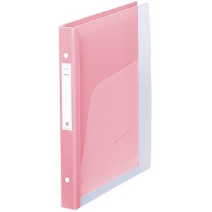 （まとめ）リヒトラブメディカルサポートブック・クリヤー A4タテ 30穴 200枚収容 ピンク HB668-5 1冊 【×3セット】
