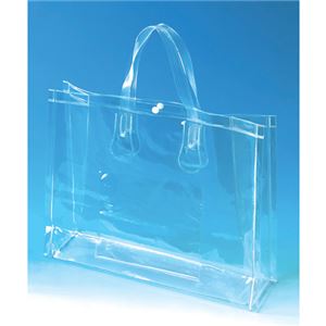 （まとめ）TRUSCO クリアバッグ MW350×H275×D95mm TCRBAG-M 1個 【×10セット】