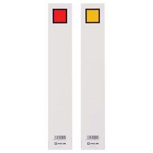 （まとめ）キングジム キングファイルG973N用背見出し紙 A4タテ とじ厚30mm 赤 セ973N 1パック(20枚) 【×20セット】