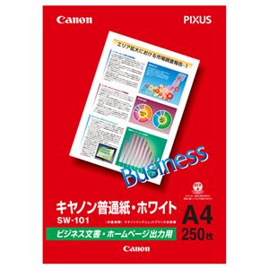 （まとめ）キヤノン 普通紙・ホワイトSW-101A4 A4 6614A001 1冊(250枚) 【×10セット】