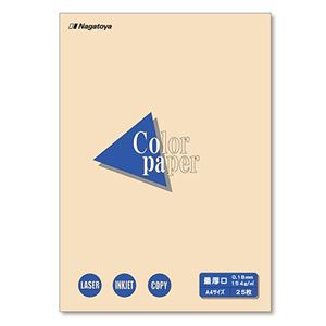 （まとめ）長門屋商店 Color Paper A4最厚口 アイボリー ナ-3515 1冊(25枚) 【×20セット】