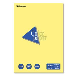 （まとめ）長門屋商店 Color Paper A4最厚口 クリーム ナ-3503 1冊(25枚) 【×20セット】