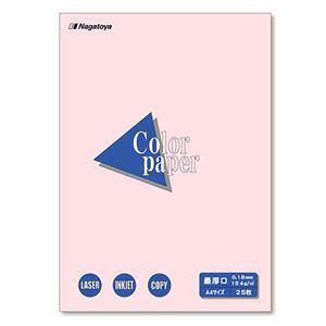 （まとめ）長門屋商店 Color Paper A4最厚口 さくら ナ-3519 1冊(25枚) 【×20セット】