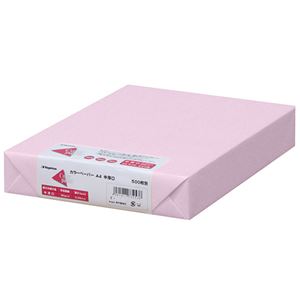 （まとめ）長門屋商店 Color Paper A4中厚口 さくら ナ-3269 1冊(500枚) 【×3セット】