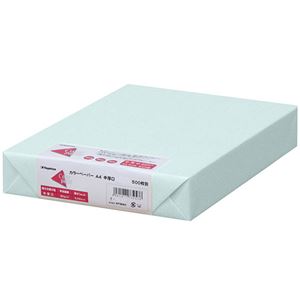 （まとめ）長門屋商店 Color Paper A4中厚口 水 ナ-3260 1冊(500枚) 【×3セット】