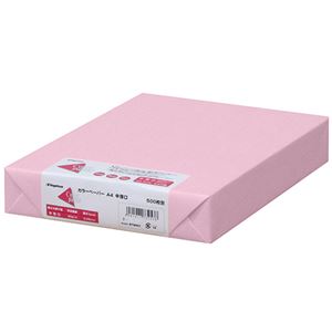 （まとめ）長門屋商店 Color Paper A4中厚口 桃 ナ-3271 1冊(500枚) 【×3セット】