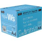 （まとめ）TANOSEE αエコペーパータイプWS 白くて滑らか、ちょっとコシのあるコピー用紙。 A4 1箱(2500枚:500枚×5冊) 【×3セット】