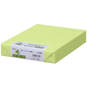 （まとめ）長門屋商店 Color Paper A4厚口 うぐいす ナ-3358 1冊(500枚) 【×3セット】