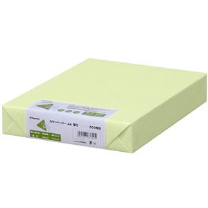 （まとめ）長門屋商店 Color Paper A4厚口 若草 ナ-3356 1冊(500枚) 【×3セット】