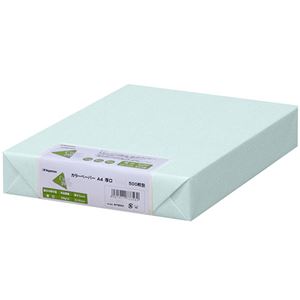 （まとめ）長門屋商店 Color Paper A4厚口 水 ナ-3360 1冊(500枚) 【×3セット】