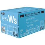 （まとめ）TANOSEE αエコペーパータイプWS 白くて滑らか、ちょっとコシのあるコピー用紙。 B4 1箱(2500枚:500枚×5冊) 【×2セット】