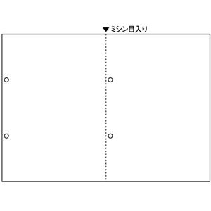 （まとめ）ヒサゴ マルチプリンタ帳票源泉徴収票用(マイナンバー対応) レーザープリンタ用 A4ヨコ 白紙 2面4穴 BP2069 1冊(100枚) 【×3セット】