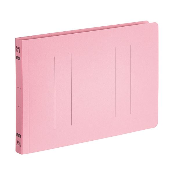 （まとめ）TANOSEEフラットファイルE(エコノミー) A5ヨコ 150枚収容 背幅18mm ピンク 1パック(10冊) (×10セット) b04