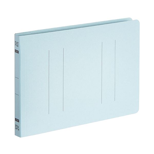 （まとめ）TANOSEEフラットファイルE(エコノミー) A5ヨコ 150枚収容 背幅18mm ブルー 1パック(10冊) (×10セット) b04