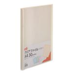 （まとめ）TANOSEE クリアファイル A4タテ30ポケット 背幅17mm イエロー 1セット(10冊) 【×3セット】