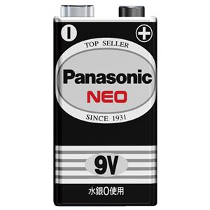 （まとめ）パナソニック マンガン乾電池 ネオ 黒9V形 6F22NB/1S 1本【×30セット】