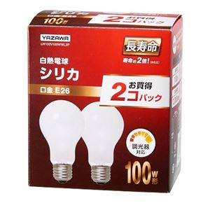 ヤザワ 長寿命シリカ電球 100W形E26口金 LW100V100WWL2P 1セット(24個:2個×12パック)