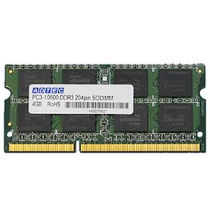 アドテック DDR3 1066MHzPC3-8500 204Pin SO-DIMM 2GB×2枚組 ADS8500N-2GW 1箱