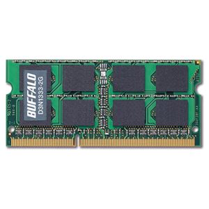 バッファロー PC3-10600DDR3 1333MHz 204Pin SDRAM S.O.DIMM 2GB D3N1333-2G 1枚