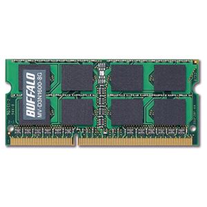 バッファロー 法人向けPC3-12800 DDR3 1600MHz 204Pin SDRAM S.O.DIMM 8GB MV-D3N1600-8G1枚