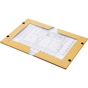 （まとめ）TANOSEE図面ファイル(クラフトタイプ) A2 2つ折 背幅28mm 1冊【×10セット】