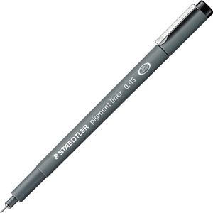 （まとめ）ステッドラー ピグメントライナー0.05mm 黒 308 005-9 1本【×20セット】