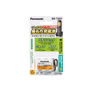 （まとめ）パナソニック コードレス電話機用充電池BK-T201 1個【×3セット】