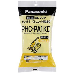 （まとめ）パナソニックハンドクリーナー用交換紙パック(防臭加工) PHC-PA1KD 1パック(12枚)【×3セット】