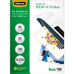 （まとめ）フェローズ ラミネートフィルム A5100μ 5848601 1パック(25枚)【×10セット】